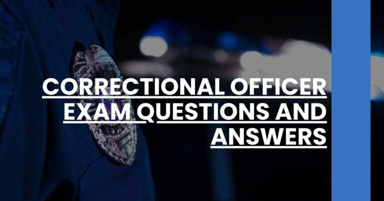 Correctional Officer Exam Questions and Answers Feature Image