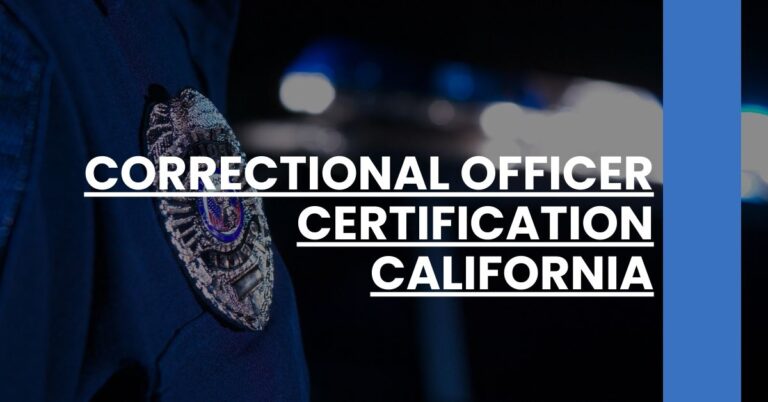 Correctional Officer Certification California Feature Image