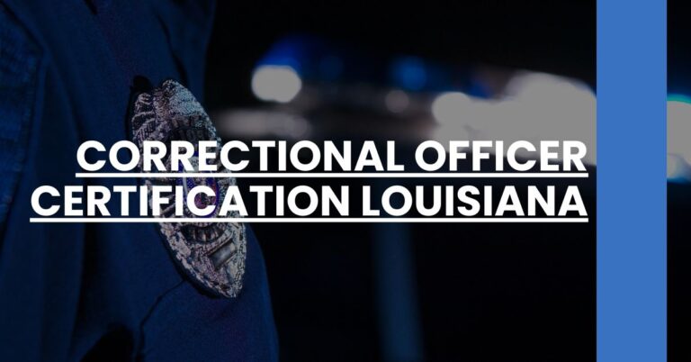 Correctional Officer Certification Louisiana Feature Image