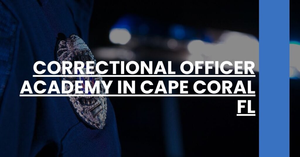 Correctional Officer Academy in Cape Coral FL Feature Image