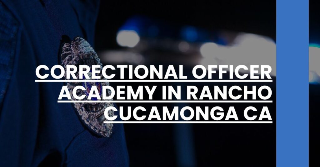 Correctional Officer Academy in Rancho Cucamonga CA Feature Image