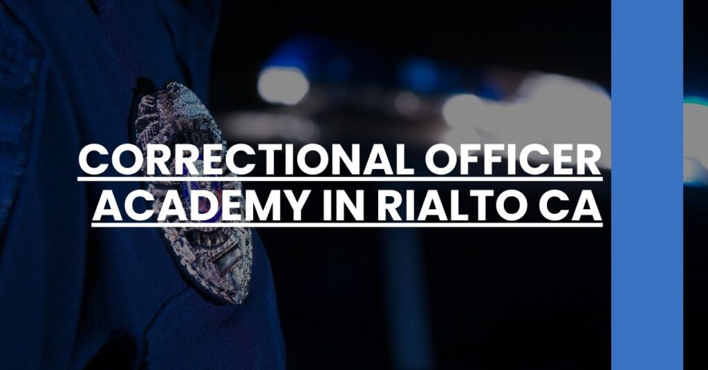 Correctional Officer Academy in Rialto CA Feature Image