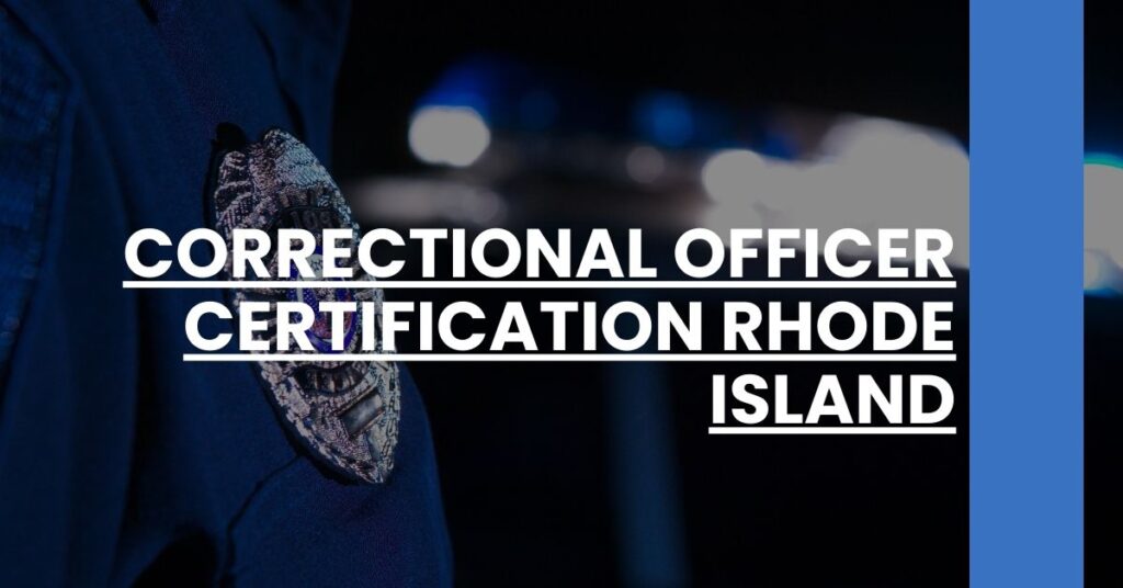 Correctional Officer Certification Rhode Island Feature Image